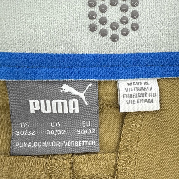 Puma Golf Pants Men 30x32 Performance Fit Khaki Stretch Waist Straight Leg NWT - Picture 10 of 13